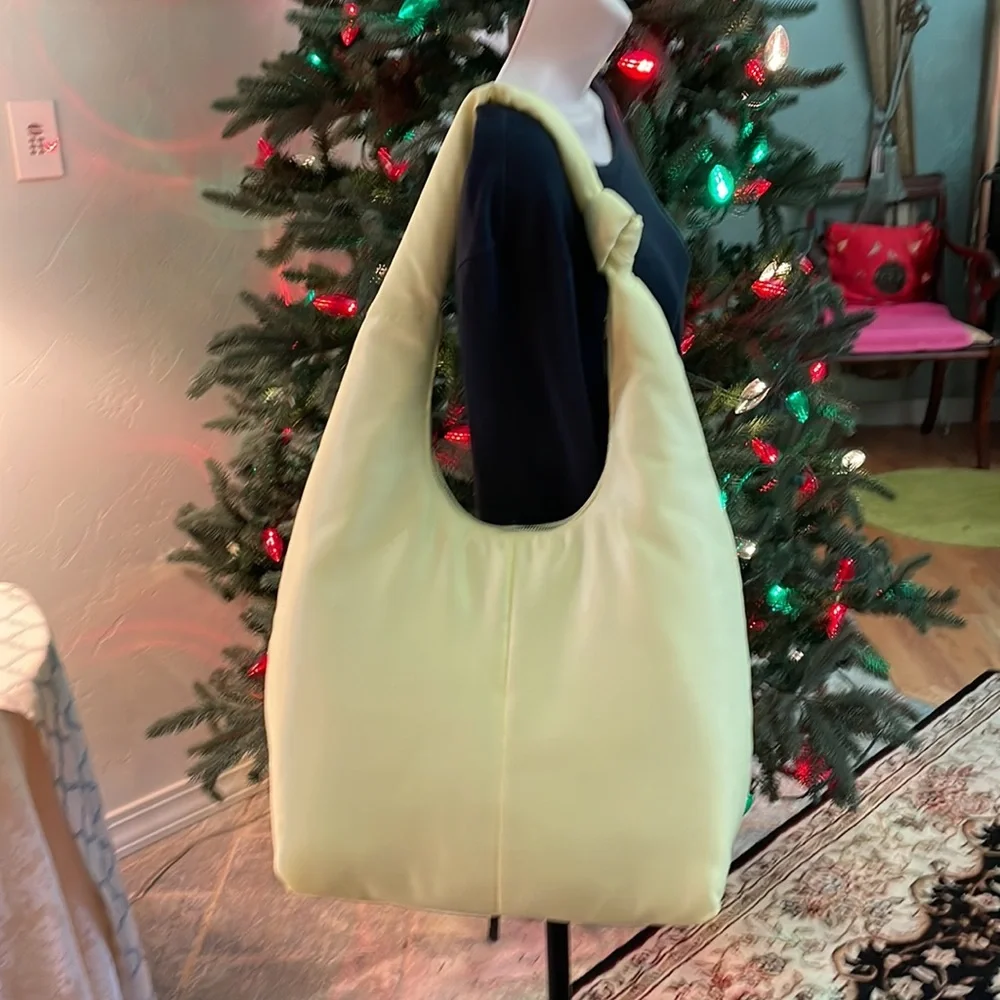 Nylon Handbag Neon Yellow NWT Hobo Stlye